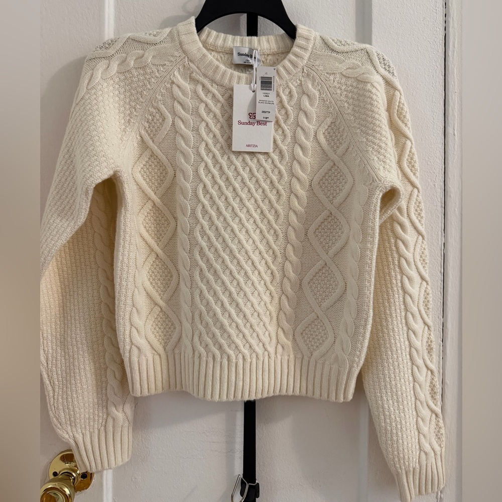 Sunday Best Cable Knit Sweater - Cream